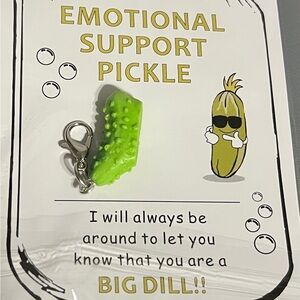 Emotional Support Pickle Keychain
